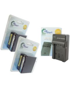 2X Pack - Digital Camera Battery and Charger Replacement for Sony NP-F970 (6600mAh, 7.4V, Lithium-Ion) - Compatible w/Sony NEX-FS700, FDR-AX1, HDR-FX1, HVR-V1U,HDR-FX7, HVR-Z1U, HVR-HD1000U,DSR-PD150