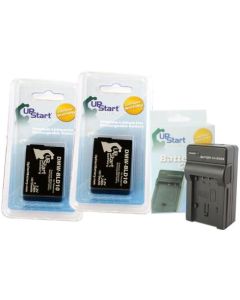 2 Pack - Replacement Digital Camera Battery & Charger for Panasonic Lumix Dmc-gx1 - Replaces Panasonic Dmw-bld10 (1010mah, 7.2v, Li-ion)
