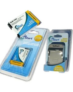 2x Pack - Samsung SLB-10A Digital Camera Battery and Charger Replacement (1050mAh, 3.7V, Lithium-Ion) - Compatible with Samsung WB200F, WB250F, EX2F, WB150F, WB800F, P1000, WB2100, WB850F, WB150, WB750, WB700