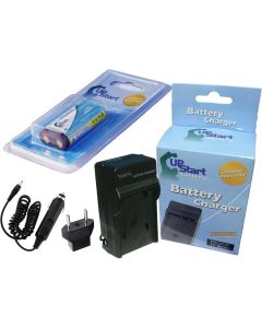 Replacement for Olympus SP-350 Battery and Charger with Car Plug and EU Adapter - Compatible with Olympus CR-V3 Digital Camera Batteries and Chargers (1300mAh 3.3V Lithium-Ion)