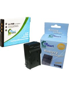 Replacement LI-70B Battery and Charger for Olympus VG-160, VG-150, VG-120, D-745, VG-130, VG-110, X-990, X-940, VG-140, D-700, FE-4020, D-715, FE-4040, FE-5040, D-705, VG-145, D-710, 202415 Digital Cameras - Upstart Battery