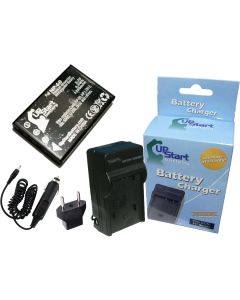 Replacement for Kodak EasyShare DX7590 Battery and Charger with Car Plug and EU Adapter - Compatible with Kodak KLIC-5000 Digital Camera Batteries and Chargers (1200mAh 3.7V Lithium-Ion)