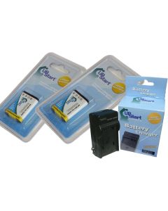 2 Pack - Replacement for Sony DSC-HX50 Battery + Charger - Compatible with Sony NP-BX1 Digital Camera Battery and Charger (1240mAh 3.7V Lithium-Ion)
