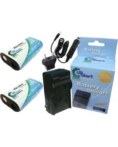 2 Pack - Replacement for Kodak Easyshare Z812 is Zoom Battery + Charger with Car & EU Adapters - Compatible with Kodak KLIC-8000 Digital Camera Battery and Charger (2000mAh 3.7V Lithium-Ion)